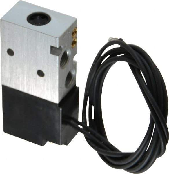 ARO/Ingersoll-Rand - 1/8", 4-Way Body Ported Stacking Solenoid Valve with Speed Control - 12 VDC, 0.2 CV Rate, 2.8" High - Americas Industrial Supply