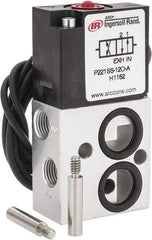 ARO/Ingersoll-Rand - 1/8", 4-Way Body Ported Stacking Solenoid Valve without Speed Control - 120 VAC, 0.2 CV Rate, 2.4" High - Americas Industrial Supply