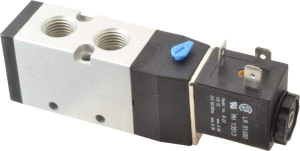 ARO/Ingersoll-Rand - 1/4", 4-Way 2-Position Maxair Stacking Solenoid Valve - 12 VDC, 0.7 CV Rate, 1.37" High - Americas Industrial Supply