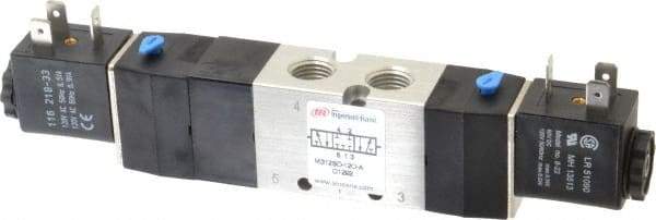 ARO/Ingersoll-Rand - 1/4", 4-Way 3-Position Maxair Stacking Solenoid Valve - 120 VAC, 0.7 CV Rate, 1.81" High - Americas Industrial Supply