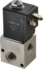 ARO/Ingersoll-Rand - 1/4", CAT Series 3-Way 2-Position Stacking Solenoid Valve - 24 VDC, 0.2 CV Rate, 3-1/2" High - Americas Industrial Supply