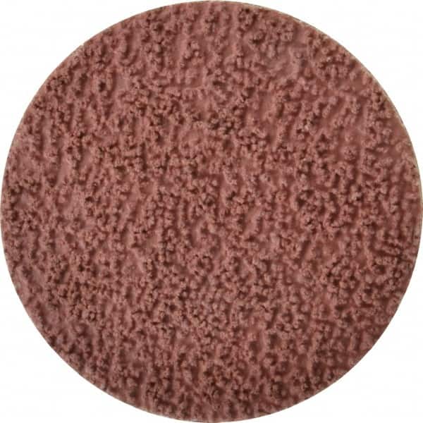 Made in USA - 3" Disc Diam, 80 Grit, Aluminum Oxide Quick Change Disc - Type S Attaching System, Coated, Brown, Medium Grade - Americas Industrial Supply