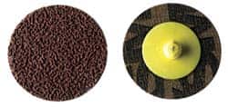 Made in USA - 3" Disc Diam, 320 Grit, Aluminum Oxide Quick Change Disc - Type S Attaching System, Coated, Brown, Extra Fine Grade - Americas Industrial Supply
