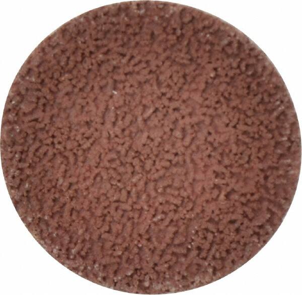 Made in USA - 2" Disc Diam, 180 Grit, Aluminum Oxide Quick Change Disc - Type R Attaching System, Coated, Brown, Very Fine Grade - Americas Industrial Supply
