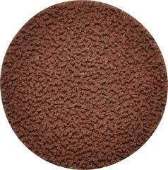 Made in USA - 2" Disc Diam, 240 Grit, Aluminum Oxide Quick Change Disc - Type R Attaching System, Coated, Brown, Very Fine Grade - Americas Industrial Supply