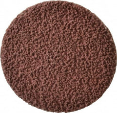 Made in USA - 3" Disc Diam, 80 Grit, Aluminum Oxide Quick Change Disc - Type R Attaching System, Coated, Brown, Medium Grade - Americas Industrial Supply