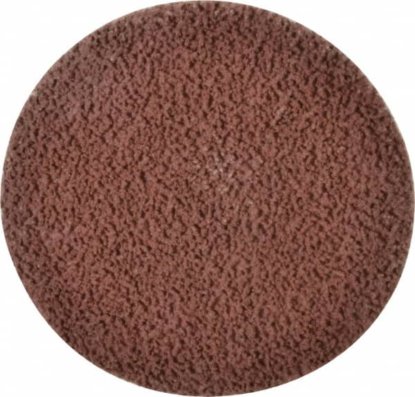 Made in USA - 3" Disc Diam, 120 Grit, Aluminum Oxide Quick Change Disc - Type R Attaching System, Coated, Brown, Fine Grade - Americas Industrial Supply