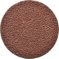Made in USA - 3" Disc Diam, 180 Grit, Aluminum Oxide Quick Change Disc - Type R Attaching System, Coated, Brown, Very Fine Grade - Americas Industrial Supply
