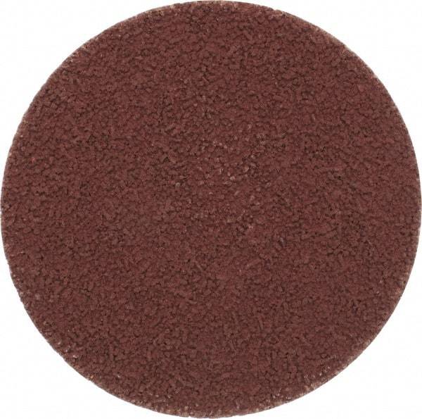 Made in USA - 3" Disc Diam, 320 Grit, Aluminum Oxide Quick Change Disc - Type R Attaching System, Coated, Brown, Extra Fine Grade - Americas Industrial Supply