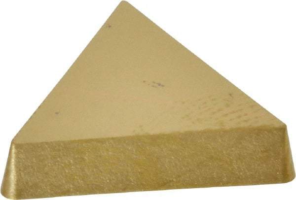 Hertel - TPU322 Grade HC335 Carbide Turning Insert - TiC/TiCN/TiN Finish, 60° Triangle, 3/8" Inscr Circle, 1/8" Thick, 1/32" Corner Radius - Americas Industrial Supply