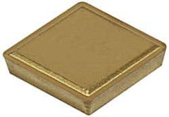 Value Collection - SPMR322 Grade TCN55 Carbide Turning Insert - TiN Finish, 90° Square, 3/8" Inscr Circle, 1/8" Thick, 1/32" Corner Radius - Americas Industrial Supply
