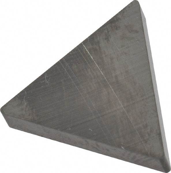 Hertel - TNU321 Grade HT10 Carbide Turning Insert - Uncoated, 60° Triangle, 3/8" Inscr Circle, 1/8" Thick, 1/64" Corner Radius - Americas Industrial Supply