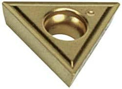 Hertel - TPMT32.52 LF Grade HC335 Carbide Turning Insert - TiC/TiCN/TiN Finish, 60° Triangle, 3/8" Inscr Circle, 3/32" Thick, 1/32" Corner Radius - Americas Industrial Supply