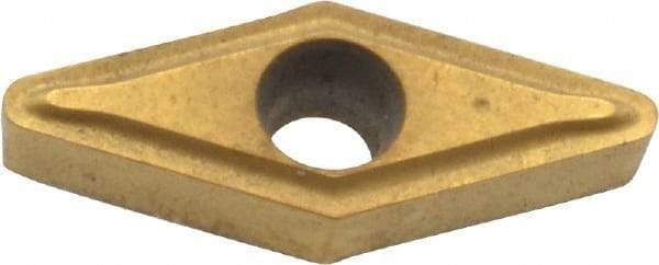 Hertel - VBMT222 LF Grade HC210 Carbide Turning Insert - TiN Finish, 35° Diamond, 1/4" Inscr Circle, 1/8" Thick, 1/32" Corner Radius - Americas Industrial Supply