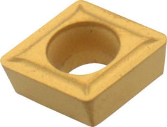 Hertel - CPMT32.52 LF Grade HC325 Carbide Turning Insert - TiCN/Al2O3/TiN Finish, 80° Diamond, 3/8" Inscr Circle, 5/32" Thick, 1/32" Corner Radius - Americas Industrial Supply