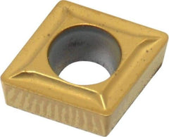 Hertel - CCMT21.51 LF Grade HC210 Carbide Turning Insert - TiN Finish, 80° Diamond, 1/4" Inscr Circle, 3/32" Thick, 1/64" Corner Radius - Americas Industrial Supply