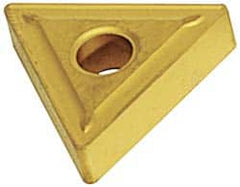 Hertel - TNMG432 R Grade HC210 Carbide Turning Insert - TiN Finish, 60° Triangle, 1/2" Inscr Circle, 3/16" Thick, 1/32" Corner Radius - Americas Industrial Supply