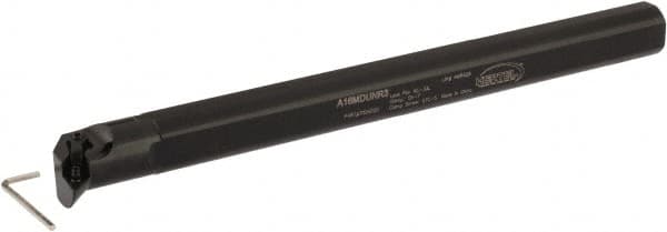 Hertel - 1.3" Min Bore Diam, 12" OAL, 1" Shank Diam, A-MDUN Indexable Boring Bar - DN.. Insert, Screw or Clamp Holding Method - Americas Industrial Supply