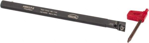 Hertel - 0.48" Min Bore Diam, 6" OAL, 3/8" Shank Diam, A-SCLP Indexable Boring Bar - CP.. Insert, Screw Holding Method - Americas Industrial Supply