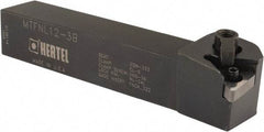 Hertel - MTFN, Left Hand Cut, 0° Lead Angle, 3/4" Shank Height x 3/4" Shank Width, Negative Rake Indexable Turning Toolholder - 4-1/2" OAL, TN..33. Insert Compatibility, Series Multi-Option - Americas Industrial Supply