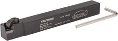 Hertel - CTAP, Right Hand Cut, 3° Lead Angle, 1/2" Shank Height x 1/2" Shank Width, Positive Rake Indexable Turning Toolholder - 4-1/2" OAL, TP..22 Insert Compatibility, Series Clamp Type - Americas Industrial Supply