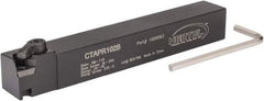 Hertel - CTAP, Right Hand Cut, 3° Lead Angle, 5/8" Shank Height x 5/8" Shank Width, Positive Rake Indexable Turning Toolholder - 4-1/2" OAL, TP..22 Insert Compatibility, Series Clamp Type - Americas Industrial Supply
