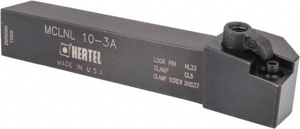Hertel - MCLN, Left Hand Cut, 5° Lead Angle, 5/8" Shank Height x 5/8" Shank Width, Negative Rake Indexable Turning Toolholder - 4" OAL, CN..32. Insert Compatibility, Series Multi-Option - Americas Industrial Supply
