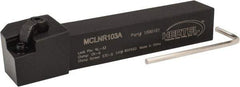 Hertel - MCLN, Right Hand Cut, 5° Lead Angle, 5/8" Shank Height x 5/8" Shank Width, Negative Rake Indexable Turning Toolholder - 4" OAL, CN..32. Insert Compatibility, Series Multi-Option - Americas Industrial Supply