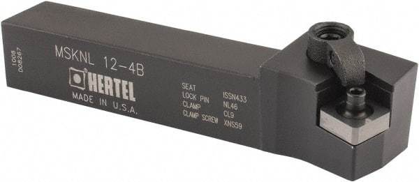 Hertel - MSKN, Left Hand Cut, 15° Lead Angle, 3/4" Shank Height x 3/4" Shank Width, Negative Rake Indexable Turning Toolholder - 4-1/2" OAL, SN..43. Insert Compatibility, Series Multi-Option - Americas Industrial Supply