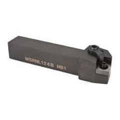 Hertel - MSRN, Left Hand Cut, 15° Lead Angle, 3/4" Shank Height x 3/4" Shank Width, Negative Rake Indexable Turning Toolholder - 4-1/2" OAL, SN..43. Insert Compatibility, Screw or Clamp Holding Method - Americas Industrial Supply