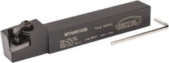 Hertel - MTAN, Right Hand Cut, 3° Lead Angle, 5/8" Shank Height x 5/8" Shank Width, Negative Rake Indexable Turning Toolholder - 4-1/2" OAL, TN..33. Insert Compatibility, Series Multi-Option - Americas Industrial Supply