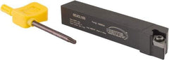 Hertel - SDJC, Left Hand Cut, 3° Lead Angle, 5/8" Shank Height x 5/8" Shank Width, Neutral Rake Indexable Turning Toolholder - 4" OAL, DC..32.5. Insert Compatibility, Series Screw-Type - Americas Industrial Supply