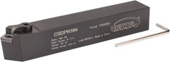 Hertel - CSDP, Neutral Cut, 0° Lead Angle, 1" Shank Height x 1" Shank Width, Positive Rake Indexable Turning Toolholder - 6" OAL, SP.. 422 Insert Compatibility, Series Clamp Type - Americas Industrial Supply