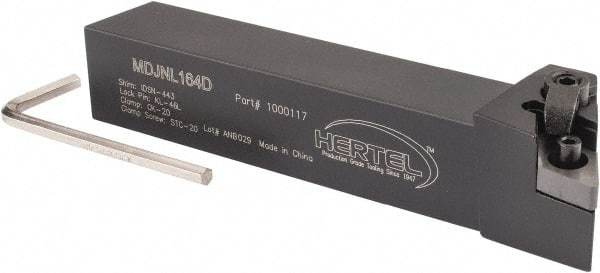Hertel - MDJN, Left Hand Cut, 3° Lead Angle, 1" Shank Height x 1" Shank Width, Negative Rake Indexable Turning Toolholder - 6" OAL, DN..43. Insert Compatibility, Series Multi-Option - Americas Industrial Supply