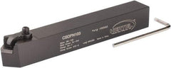 Hertel - CSDP, Neutral Cut, 0° Lead Angle, 5/8" Shank Height x 5/8" Shank Width, Positive Rake Indexable Turning Toolholder - 4-1/2" OAL, SP..32. Insert Compatibility, Series Clamp Type - Americas Industrial Supply
