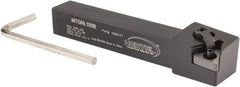 Hertel - MTGN, Left Hand Cut, 3° Lead Angle, 5/8" Shank Height x 5/8" Shank Width, Negative Rake Indexable Turning Toolholder - 4-1/2" OAL, TN..33. Insert Compatibility, Series Multi-Option - Americas Industrial Supply