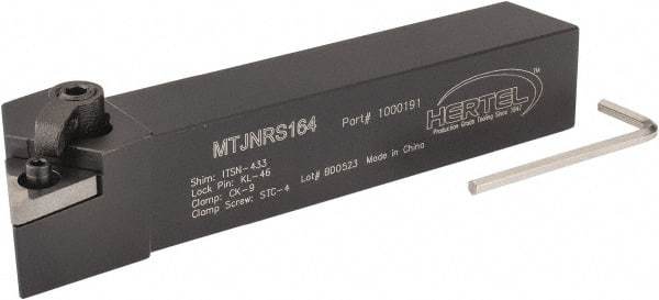 Hertel - MTJN, Right Hand Cut, 3° Lead Angle, 1" Shank Height x 1" Shank Width, Negative Rake Indexable Turning Toolholder - 6" OAL, TN..43. Insert Compatibility, Series Multi-Option - Americas Industrial Supply
