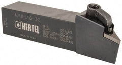 Hertel - MVJN, Left Hand Cut, 3° Lead Angle, 1" Shank Height x 1" Shank Width, Negative Rake Indexable Turning Toolholder - 5" OAL, VN..33. Insert Compatibility, Series Multi-Option - Americas Industrial Supply