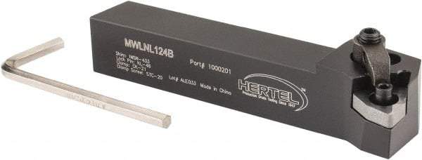 Hertel - MWLN, Left Hand Cut, 5° Lead Angle, 3/4" Shank Height x 3/4" Shank Width, Negative Rake Indexable Turning Toolholder - 4-1/2" OAL, WN..43. Insert Compatibility, Series Multi-Option - Americas Industrial Supply