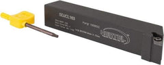 Hertel - SDJC, Left Hand Cut, 3° Lead Angle, 1" Shank Height x 1" Shank Width, Neutral Rake Indexable Turning Toolholder - 6" OAL, DC..32.5. Insert Compatibility, Series Screw-Type - Americas Industrial Supply