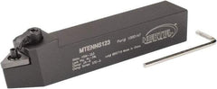 Hertel - MTEN, Neutral Cut, 0° Lead Angle, 3/4" Shank Height x 3/4" Shank Width, Negative Rake Indexable Turning Toolholder - 4-1/2" OAL, TN..33. Insert Compatibility, Series Multi-Option - Americas Industrial Supply