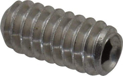 Value Collection - #2-56 UNC, 3/16" OAL, Cup Point Set Screw - Grade 18-8 Stainless Steel, 0.035" Key - Americas Industrial Supply