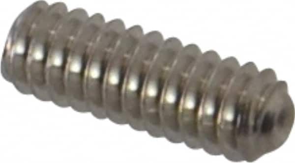 Value Collection - #2-56 UNC, 1/4" OAL, Cup Point Set Screw - Grade 18-8 Stainless Steel, 0.035" Key - Americas Industrial Supply