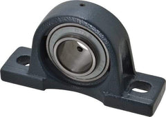 Value Collection - 1-7/16" ID, 3-21/32" OAW x 6-9/16" OAL x 3-21/32" OAH High Temperature Ball Bearing Pillow Block - 3,400 Lb Static Cap, 5,650 Lb Dyn Cap, 5" Btw Mnt Hole Ctrs, 1-7/8" Base-to-Ctr Ht, Cast Iron - Americas Industrial Supply