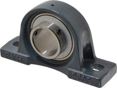 Value Collection - 1-3/4" ID, 4-3/16" OAW x 7-15/32" OAL x 4-3/16" OAH High Temperature Ball Bearing Pillow Block - 4,510 Lb Static Cap, 7,200 Lb Dyn Cap, 5-3/4" Btw Mnt Hole Ctrs, 2-1/8" Base-to-Ctr Ht, Cast Iron - Americas Industrial Supply