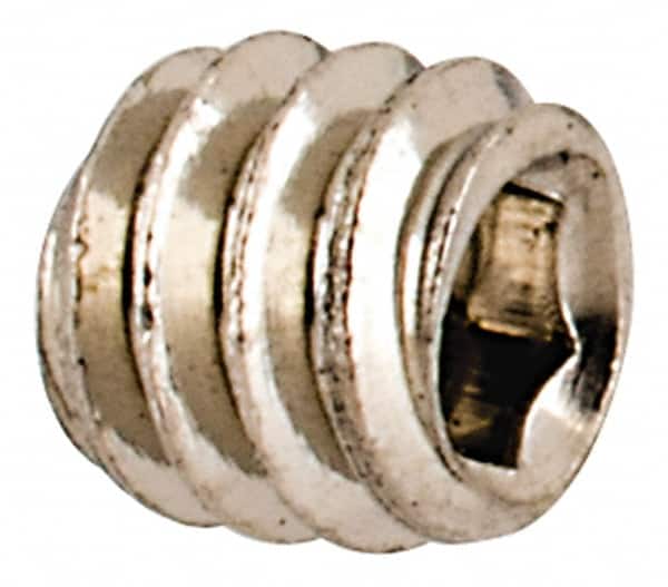 Value Collection - #3-48 UNC, 3/32" OAL, Cup Point Set Screw - Grade 18-8 Stainless Steel, 0.05" Key - Americas Industrial Supply