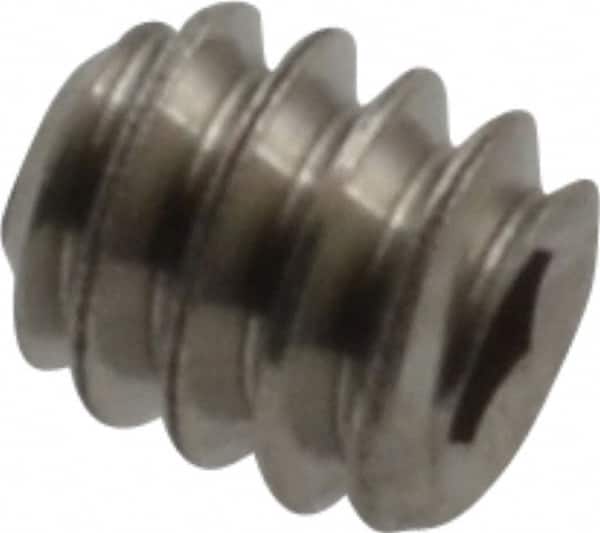 Value Collection - #4-40 UNC, 1/8" OAL, Cup Point Set Screw - Grade 18-8 Stainless Steel, 0.05" Key - Americas Industrial Supply