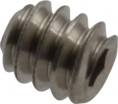 Value Collection - #4-40 UNC, 1/8" OAL, Cup Point Set Screw - Grade 18-8 Stainless Steel, 0.05" Key - Americas Industrial Supply