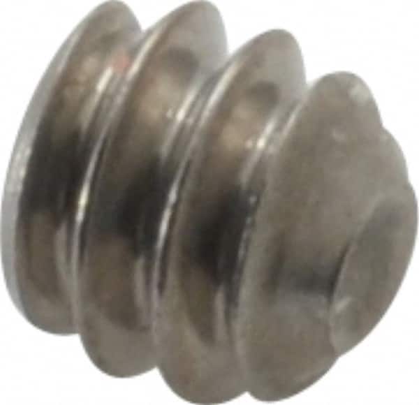 Value Collection - #6-32 UNC, 1/8" OAL, Cup Point Set Screw - Grade 18-8 Stainless Steel, 1/16" Key - Americas Industrial Supply