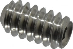 Value Collection - #6-32 UNC, 1/4" OAL, Cup Point Set Screw - Grade 18-8 Stainless Steel, 1/16" Key - Americas Industrial Supply